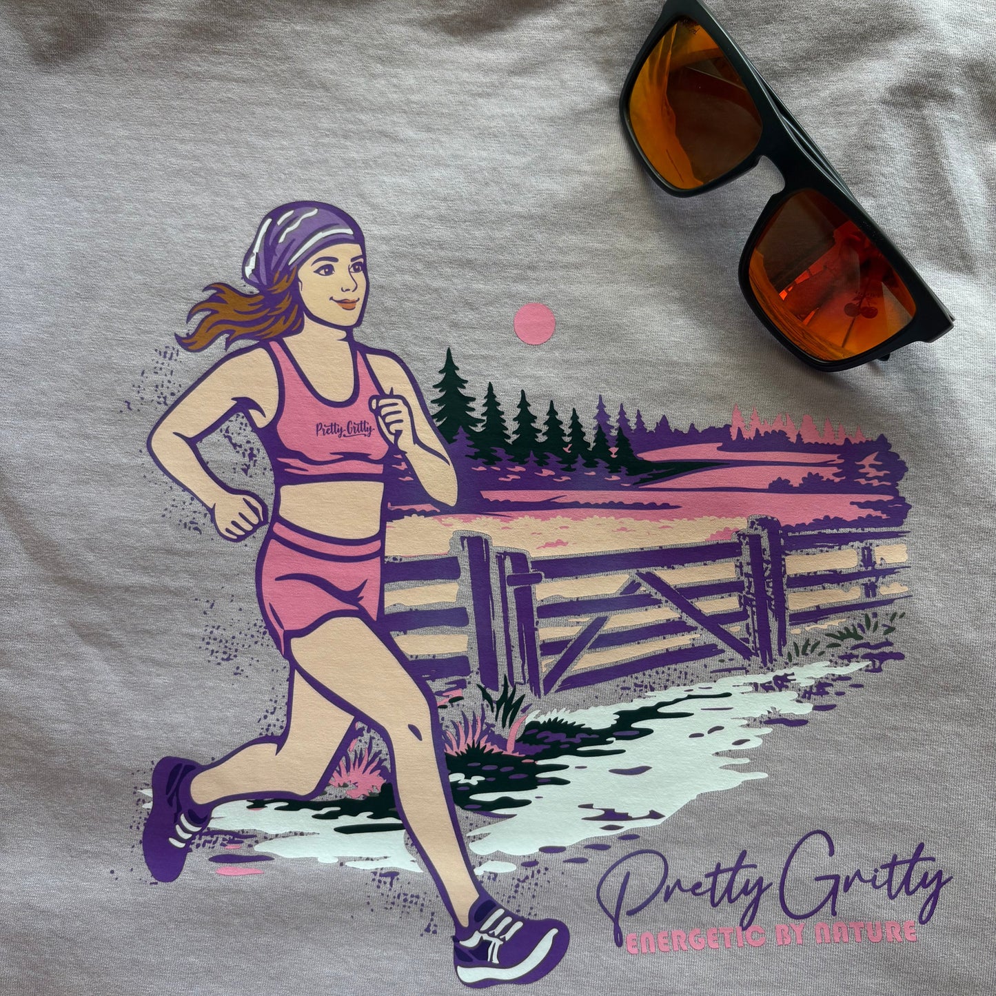 'Energetic by Nature' Vintage Style, Heavyweight T-shirt in 5 Sporty Designs on reverse