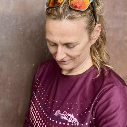 'Morello Drift' Long sleeved running t-shirt