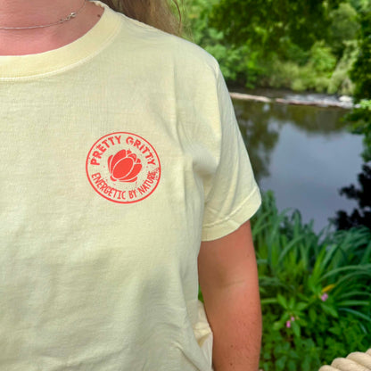 'Energetic by Nature' Vintage Style, Heavyweight T-shirt in 5 Sporty Designs on the Reverse