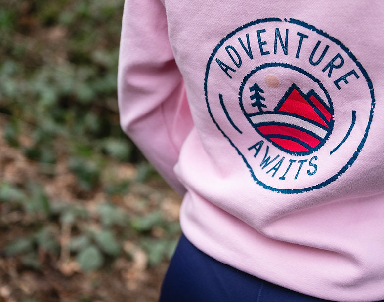 Pretty Gritty Cross Neck Hoodie - Blue/Pink