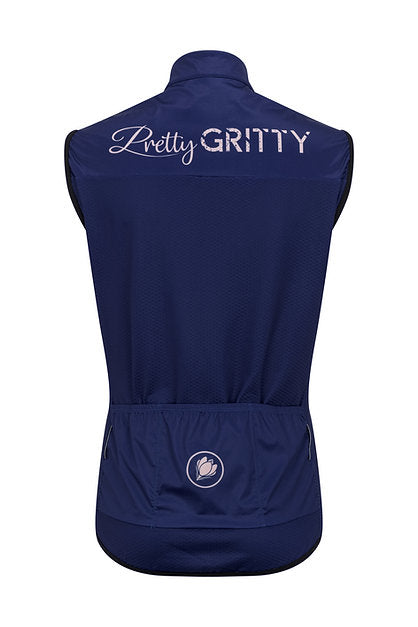 'Classic Oxford' Navy Windproof Cycle Gilet