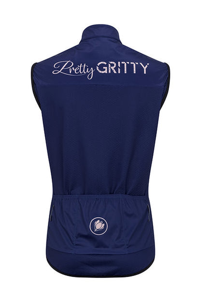 'Classic Oxford' Navy Windproof Cycle Gilet