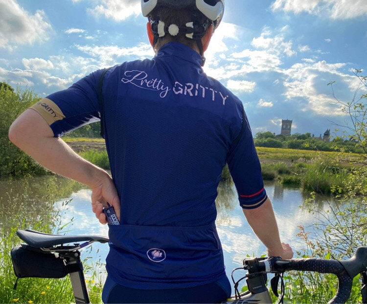 'Classic Oxford' Navy Windproof Cycle Gilet