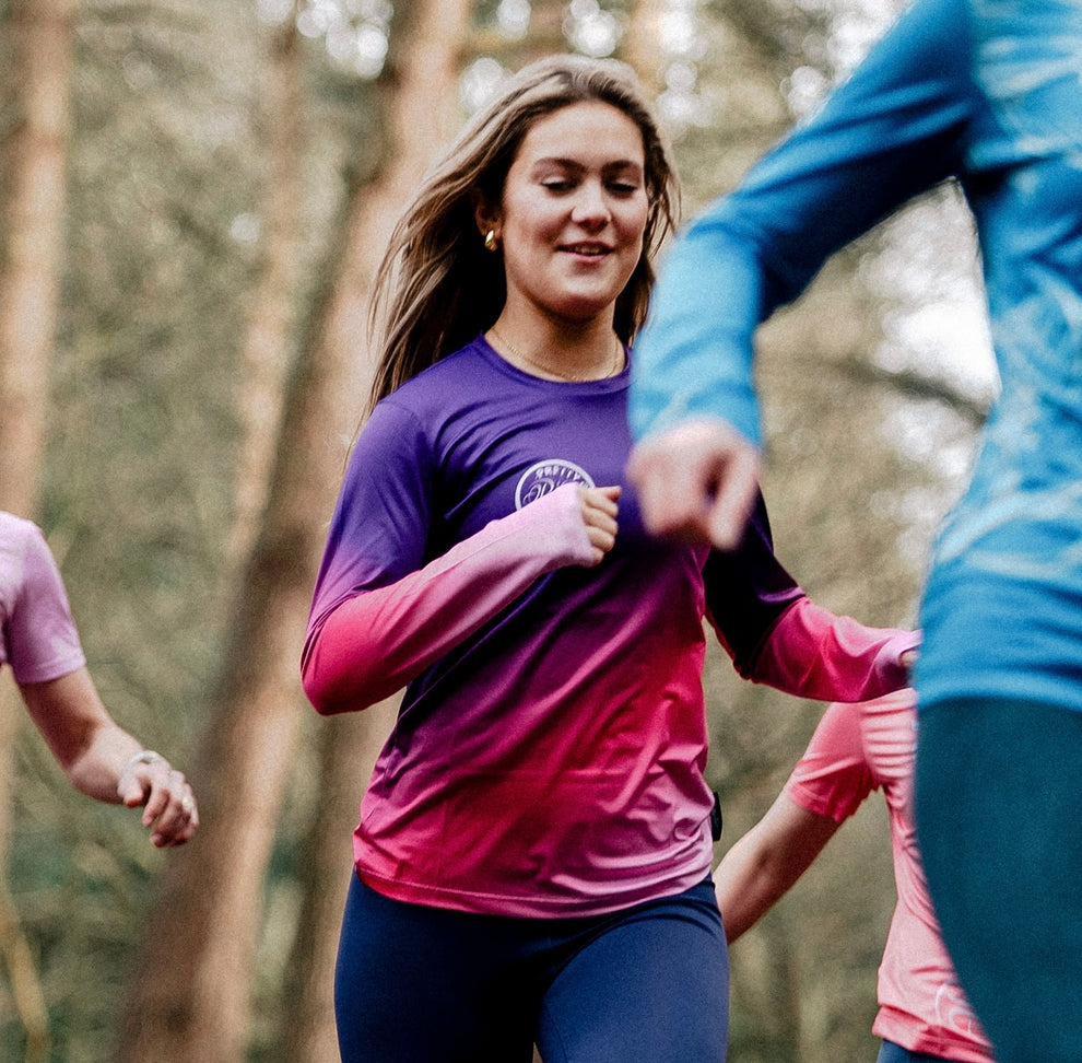'Purple Phase' Long sleeved running t-shirt – Pretty Gritty