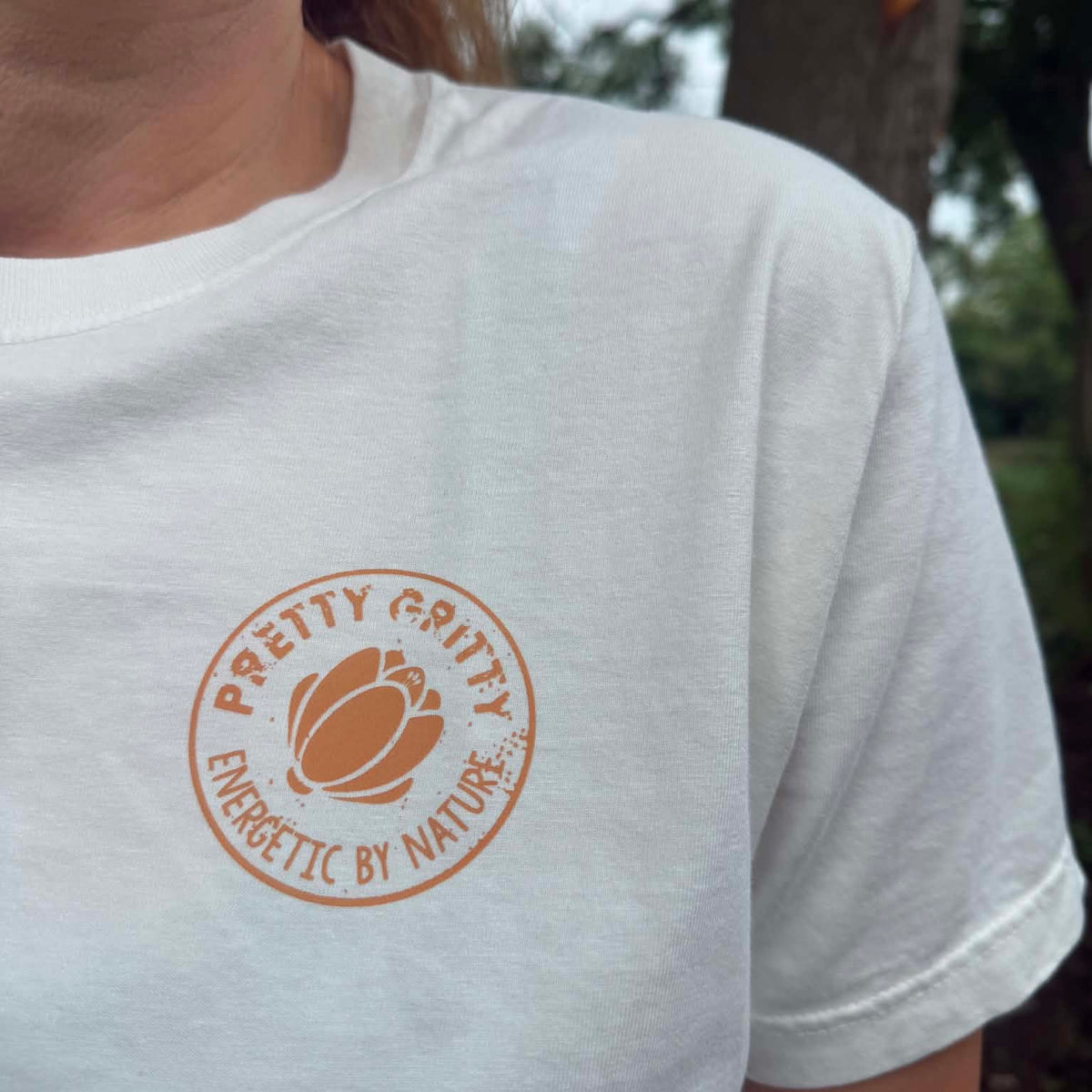 'Energetic by Nature' Vintage Style, Heavyweight T-shirt in 5 Sporty Designs on the Reverse