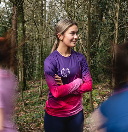 'Purple Phase' Long sleeved running t-shirt image 7
