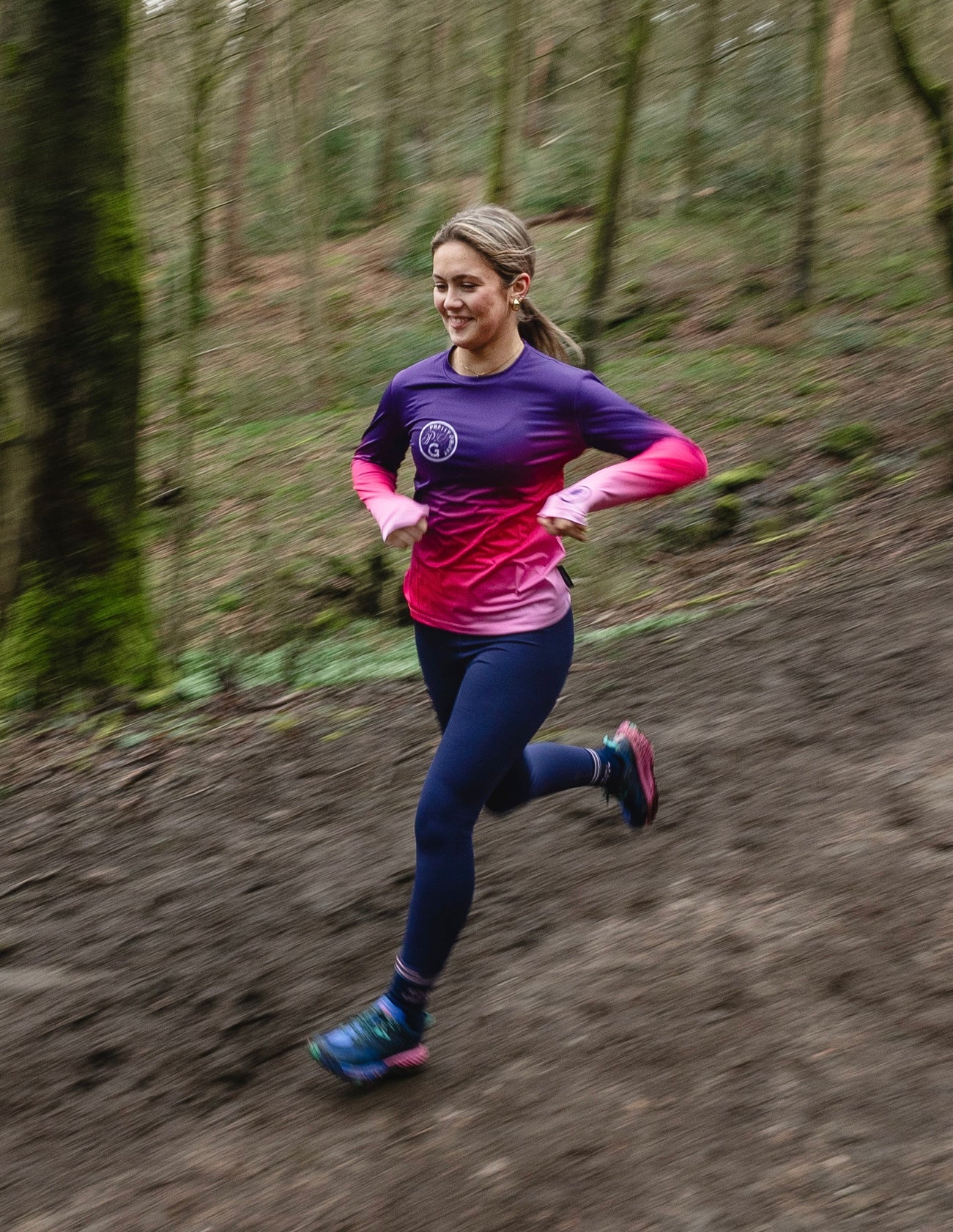'Purple Phase' Long sleeved running t-shirt image 5