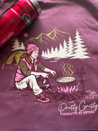 'Energetic by Nature' Vintage Style, Heavyweight T-shirt in 5 Sporty Designs on reverse