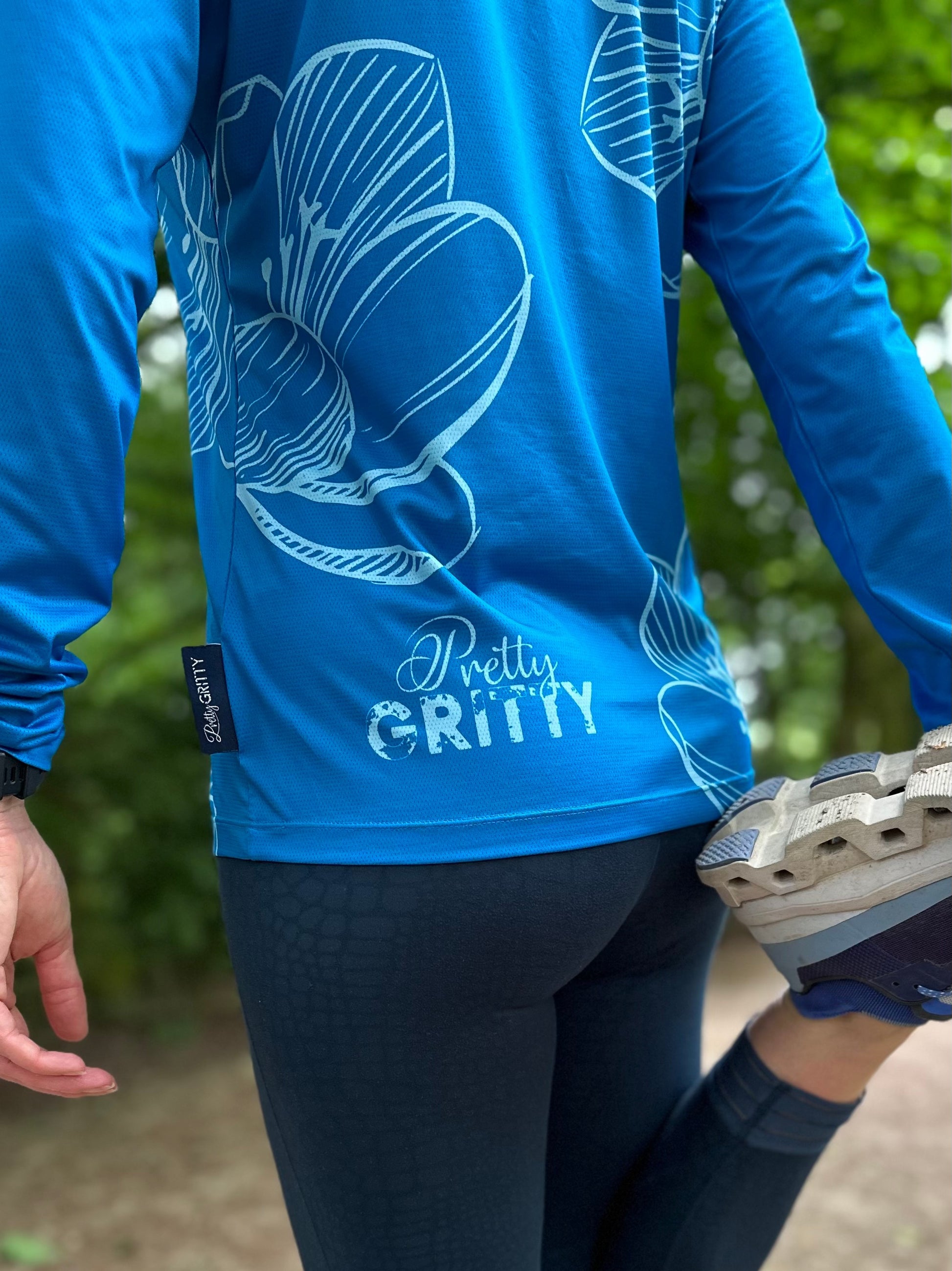 'Truly Teal' Long sleeved running t-shirt image 5