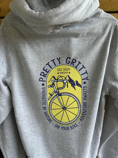 Cycling Themed Cross Neck Hoodie