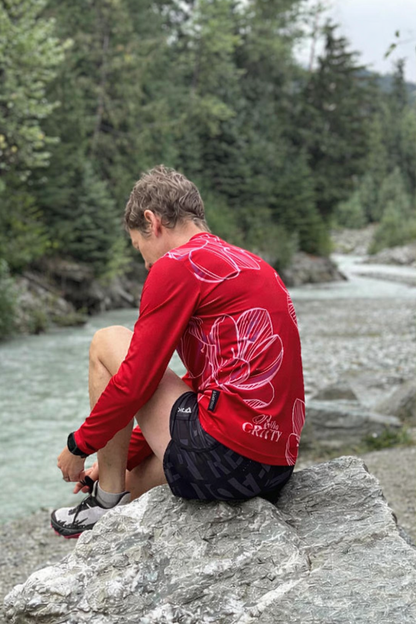 'Scarlet Blush' Long sleeved running t-shirt