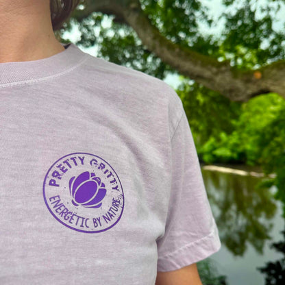 'Energetic by Nature' Vintage Style, Heavyweight T-shirt in 5 Sporty Designs on the Reverse