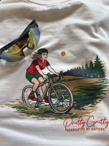 'Energetic by Nature' Vintage Style, Heavyweight T-shirt in 5 Sporty Designs on reverse
