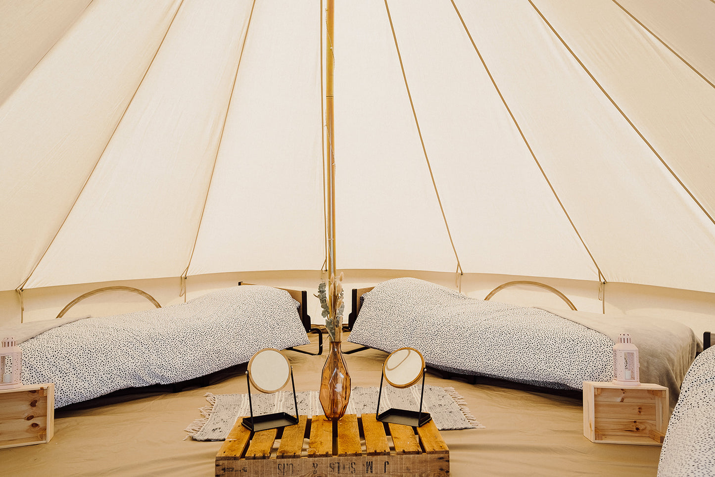 Space in a Quad Bell Tent (sharing with up to 3 others) and a Festival Ticket