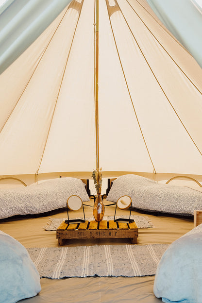 Space in a Quad Bell Tent (sharing with up to 3 others) and a Festival Ticket