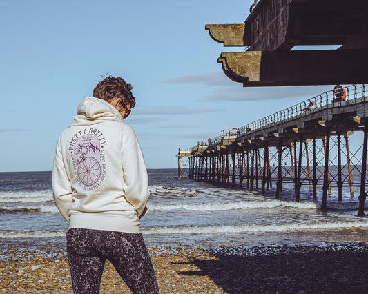 Cycling Themed Cross Neck Hoodie