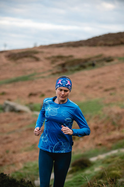 'Truly Teal' Long sleeved running t-shirt image 4