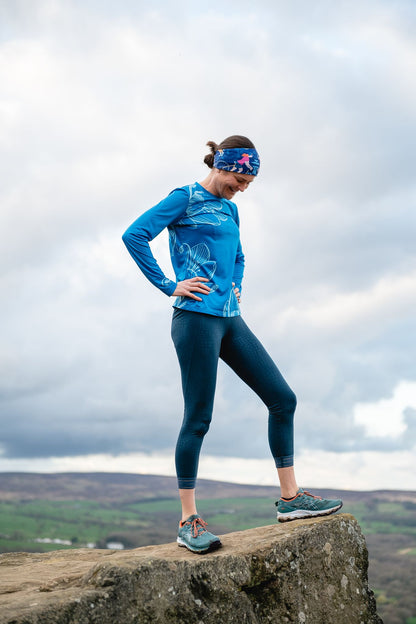 'Truly Teal' Long sleeved running t-shirt image 1