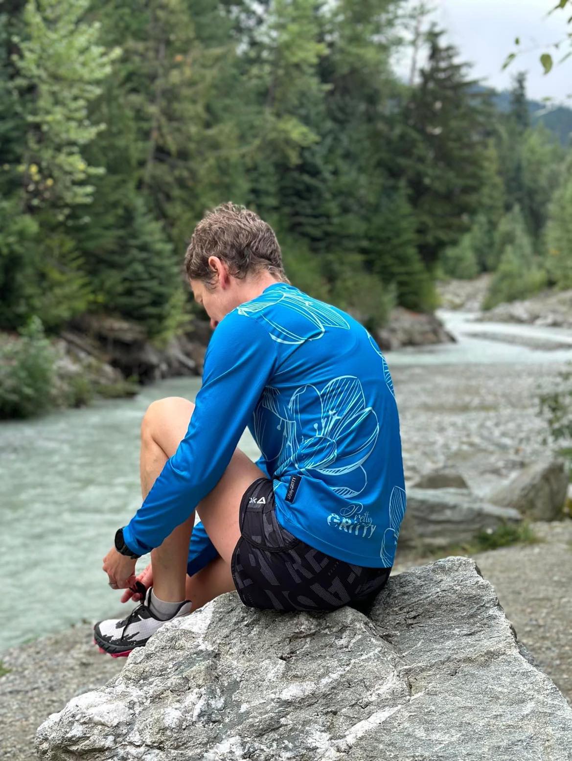 'Truly Teal' Long sleeved running t-shirt image 0