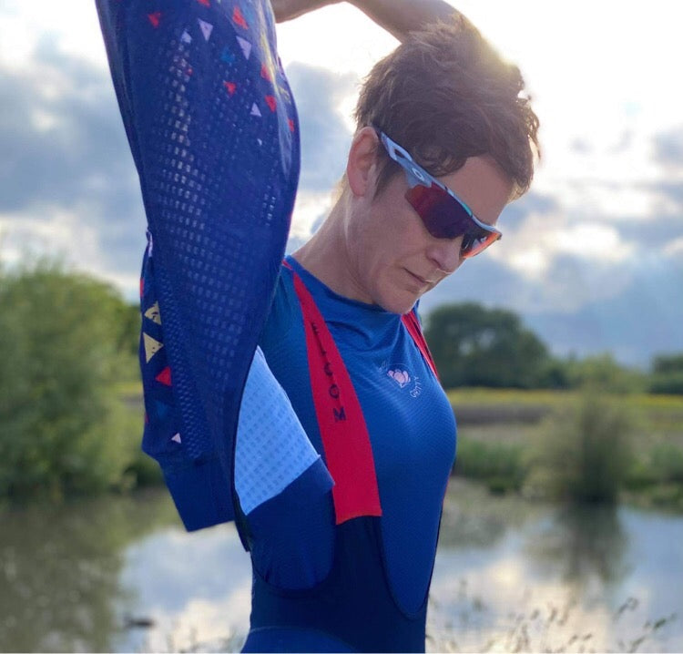 Short Sleeved Base Layer- blue ombre image 0